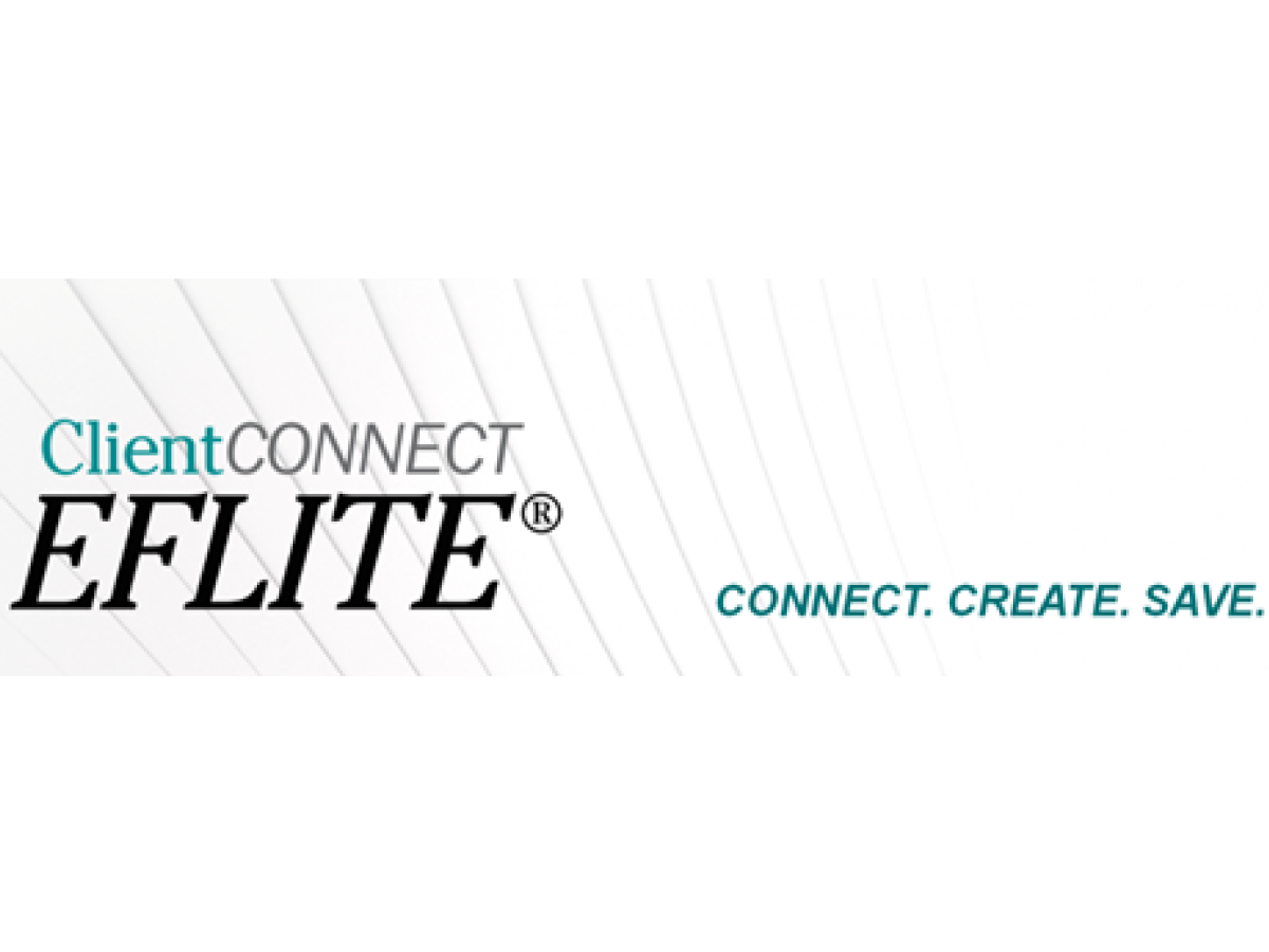 EFLITE logo connect create save